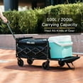 thumbnail image 4 of GOLABS Collapsible Folding Wagon Cart, 100L Storage & 350LB Capacity Garden Wagons for Camping & Beach, 4 of 13