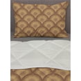 thumbnail image 3 of Ethnic Comforter & Sham Bedding Set, Traditional Pattern with Floral Oriental Damask Overlap Circular Motif, 3 pcs Duvet Set Microfiber Filling Quilt, 5 Sizes, Pale Redwood Sand Brown, by Ambesonne, 3 of 4