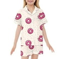 thumbnail image 1 of Luvoko Ensemble de Pyjama 2 Pcs pour Enfants Imprimé Graphique Chemise à Manches Courtes Boutonnée Shorts Pyjama, 1 of 7