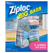 Ziploc Big Bags, Jumbo, 3 ct, Pack of 4