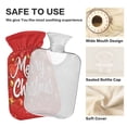 thumbnail image 4 of 2L Hot Water Bottle with Soft Velvet Cover PVC Hot Water Bag for Pain Relief Long-Lasting Warmth Calligraphy Of Merry Christmas, 4 of 8