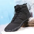 thumbnail image 7 of CHENge Winter Boots for Men Wide Ankle-High Pointed Toe High Top Thermal Cute Printed Casual Brown Cowboy Booties(Black,9.5), 7 of 7