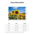 thumbnail image 3 of KLL Sky Golden Sunflower Field B Print Fleece Throw Blanket, Horizontal Fleece Bedding Cute Soft Blankets Comfy Fleece Flannel Plush Home Decor for Couch & Bed -60"x50", 3 of 9