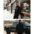 thumbnail image 6 of Zehisen Men's Jackets-Bomber Jacket Fall Winter Warm Windbreaker Full Zip Casual Windproof Outdoor Coats Black L, 6 of 9