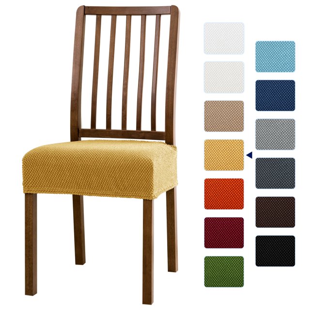 Subrtex Housses de Coussin de Chaise de Salle à Manger Lavables Housse de Siège Texturée Extensible