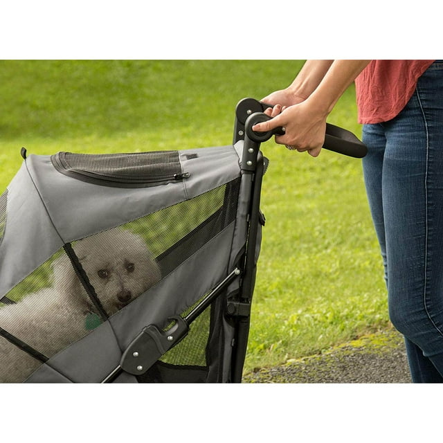 Pet Gear Pet Excursion de Protection à Double Entrée Sans Zip Poussette Platine Foncé