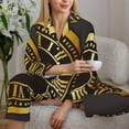 thumbnail image 6 of Fotbe 2025 New Year Pattern Long Sleeve Pajama Set for Women,Sleepwear Set,2-piece Loungewear Set,Soft PJs Comfy Nightwear with Pockets -XX-Large, 6 of 7
