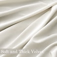 thumbnail image 3 of Jainmy Cream 100% Blackout Velvet Curtains 108 Inches Long for Bedroom Living Room, Luxury Heavy Thick Thermal Insulated Back Tab Window Drapes,2 Panels,52"x108", 3 of 10
