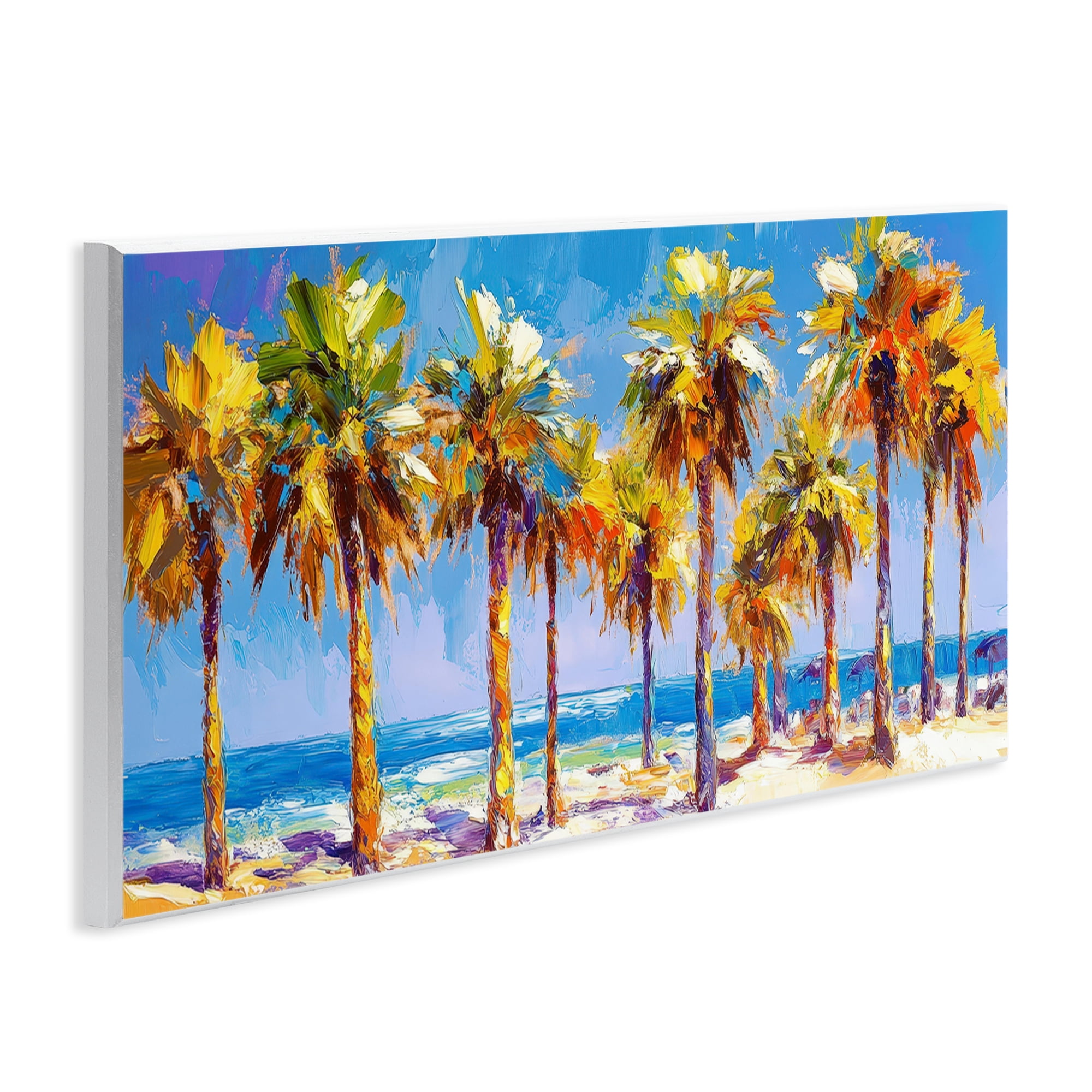 Stupell Industries Many Palm Trees on Beach Wall Plaque Art, design by Petal Prints Design