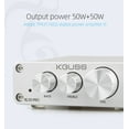 thumbnail image 4 of KGUSS BL50 PRO Bluetooth 5.0 Amplifier TPA3116D2 Stereo Audio Receiver Mini Hi-Fi Class D Integrated Amp 2.0 CH for Home Speakers 50W x 2 with Bass and Treble Control (with Power Supply, Sliver), 4 of 9