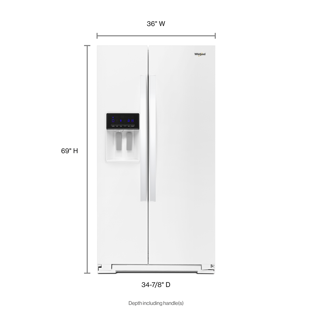 Whirlpool Wrs588fih 36" Wide 28.49 Cu. Ft. Side By Side Refrigerator - White - image 5 of 5