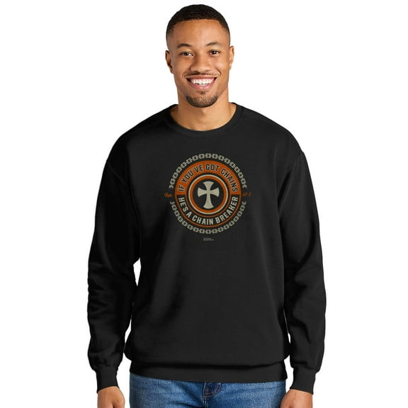 Light Source Mens Sweatshirt Chain Breaker, Black, SM