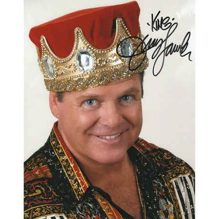 Jerry Lawler Autographed 8x10 Photograph with The King Inscription