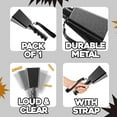 thumbnail image 5 of 9" Metal Cowbells with Handle - (1 Pack) Cow Bells Loud Cheering Noise Makers for Sporting Events, Football Games, School Spirit, Rallies & Celebrations - Black Steel Percussion Music Instrument, 5 of 7
