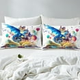 thumbnail image 4 of Erosebridal Blue Cute Dragon Fitted Sheet Set Full, Princess Castle Fitted Sheet Full, Dreamy Reading Decor 3pcs（No Top Sheet）, 4 of 6