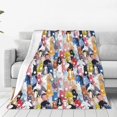 thumbnail image 1 of Balery Colourful Horses Manta de Felpa Suave y Acogedora – Cobija de Franela Aterciopelada para Cama, Lavable y Cálida para Sofá, Mascotas, Transpirable-80"x60", 1 of 7