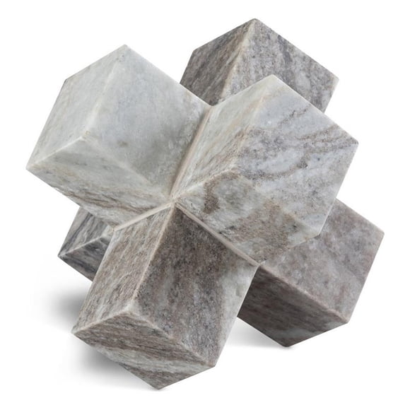 Meridian Furniture Jack Brown Marble Decorative Jack Object