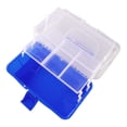 thumbnail image 2 of Caja de almacenamiento de tres capas, plegable, de plástico, para herramientas, portátil, con asa, organizador multiusos para manualidades, accesorios cosméticos, color azul, 2 of 14