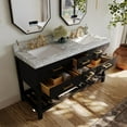 thumbnail image 3 of Ancerre Designs Elizabeth 60" Wood Bathroom Vanity Set in Black Onyx, 3 of 12