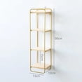 thumbnail image 6 of YWMJZEU Nordic Wall Mounted Wrought Iron Wall Display Shelf Organizer Rack Decor golden, 6 of 6