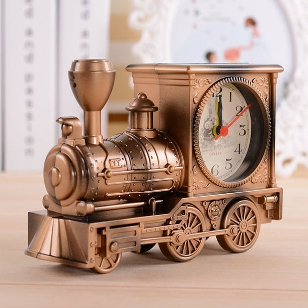 Pisexur Belleza Maquillaje Reloj despertador con modelo de locomotorapara mujeres y hombres