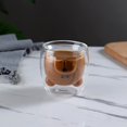 thumbnail image 5 of Süße Bier tassen KaffeeTeegläser Trinkgläser Kaffeeglas Doppelwandige Isoliergläser Bär Katze Beaker Cup Vhermosa Figuras Decorativas y Floreros, 5 of 5