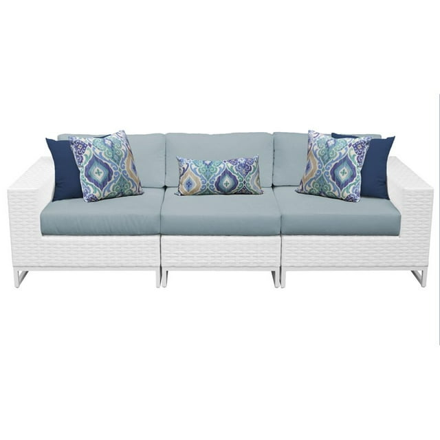 Miami 3 Piece Outdoor Wicker Patio Furniture Set 03c