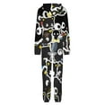 thumbnail image 5 of Chococat Unisex Onesie Pajamas Zipper Jumpsuit Hooded One Piece Sleepwear for Family Mens Womens, 5 of 8