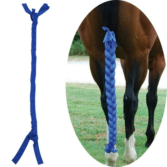 Horse Ponytail, 3 Tube Ponytail Bag Strong Ponytail Protector for Horses (Blue, 11cm)