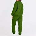 thumbnail image 2 of XFLWAM Women's Two Piece Outfits Long Sleeve Crewneck Sweatsuit with Jogger Pants Lounge Sets with Pockets Dark Green XXL, 2 of 7