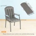 thumbnail image 3 of Outsunny Coussin de Chaise Adirondack 2 Pcs, Coussins de Chaise de Patio, Gris Foncé, 3 of 10