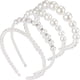 thumbnail image 1 of Diademas de perlas TANGJMXG 4 piezas de diamantes de imitación blancas, 1 of 5