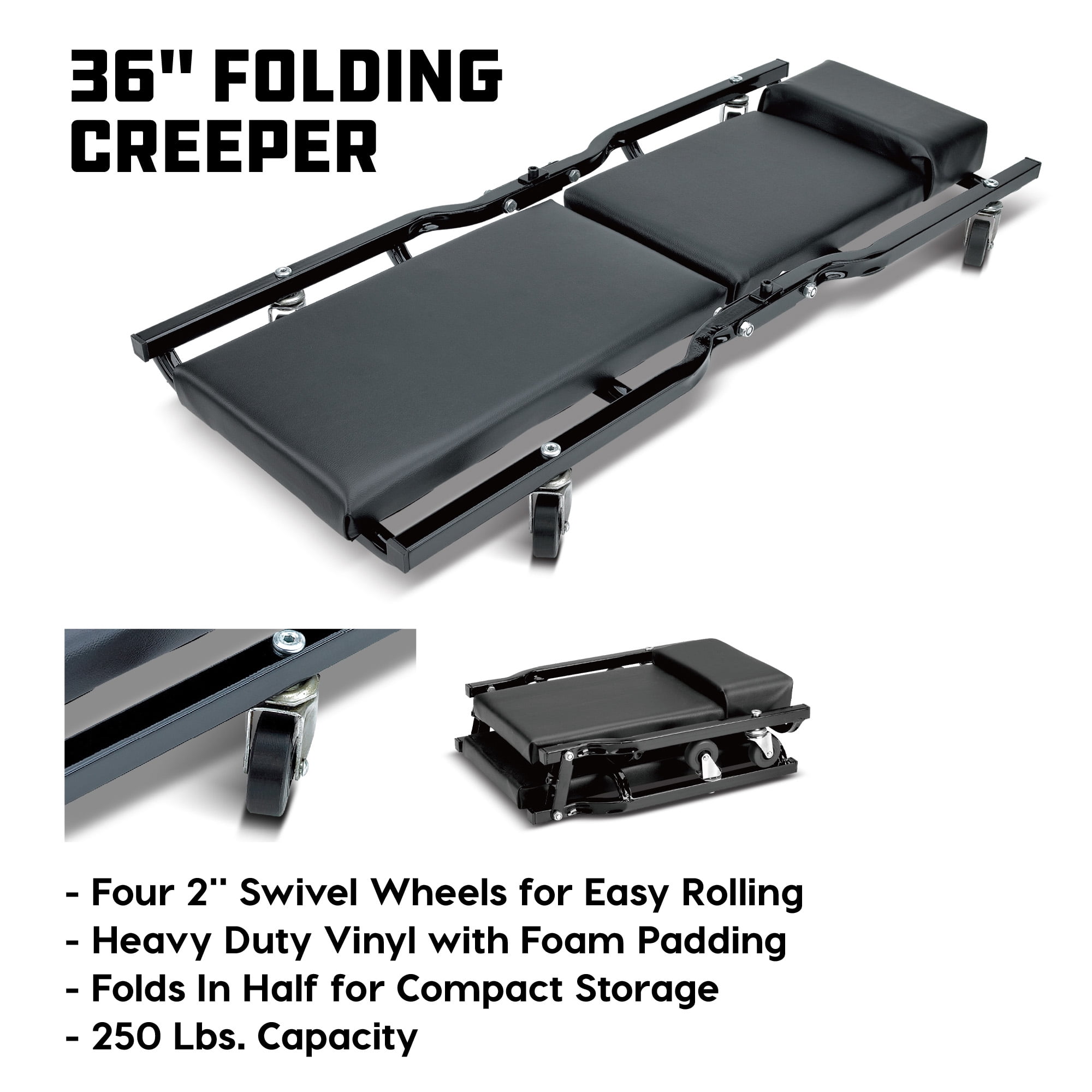 Powerbuilt 6 Piece Garage in a Box Floor Creeper and Jack Combo Set - 640816