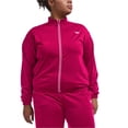 thumbnail image 1 of Reebok Womens Tricot Track Jacket Sweatshirt, Pink, Plus Size, 1X, 1 of 1