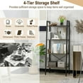 thumbnail image 5 of Resenkos Bookshelf,Shelf, Open Bookcase Book Shelf,Storage Shelf Unit Plant Stand,4-Tier Bookshelf with Metal Frame and Adjustable Foot Pads-Oak, 5 of 7