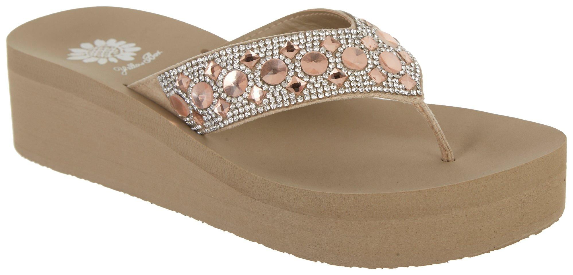 yellow box womens rizzah wedge flip 