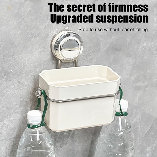 JilgTeok 4Packs Wall Mount Sponge Caddy for Kitchen Sink Movable Shape Hook Plastic Bathroom Hanging Toothpaste Holder for Sponge Toothbrush Razor Shaving Cream Sink Organization Storage Shower Caddy