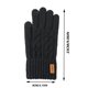 thumbnail image 2 of Guantes de invierno para mujer, de punto, de terciopelo de doble capa, gruesos y cálidos, imprescindibles para el invierno., 2 of 2