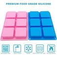 thumbnail image 3 of 4 Pack Square Soap Molds,6-Cavity Non-Stick Silicone Brownie Pan,Square Bar Molds,Square Silicone Molds for Chocolate,Cupcake, Cornbread, Muffin,Soap, 3 of 5