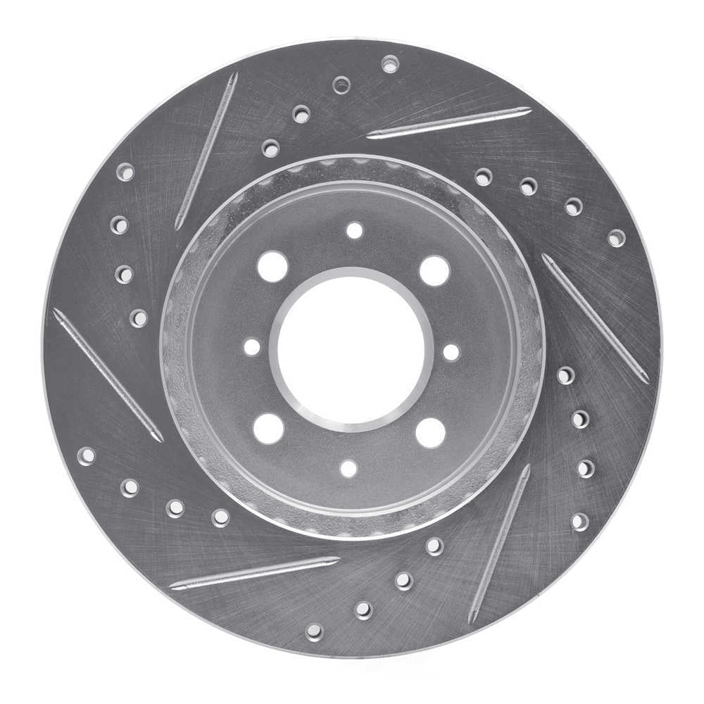 Dynamic Friction Company 631-59016R DFC Brake Rotor - Drilled And Slotted - Silver