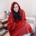 thumbnail image 3 of Catalonia Oversized Wearable Blanket Hoodie Sweatshirt, Comfortable Sherpa Lounging Pullover for Adults Men Women Teenagers Wife Girlfriend Gift, 3 of 5