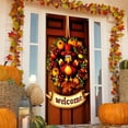 thumbnail image 4 of Axiiglly Thanksgiving Front Door Decor Fall Decor Door Cover, Turkey Wreaths Festive Decorations Backdrops Hanging Ornaments Door Banner for Porch Wall Party Holiday-35"x73", 4 of 8