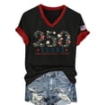 thumbnail image 4 of MEICHEN Usa 250th Anniversary Graphic Tee for Women Print V Neck T Shirt Casual Soft Short Sleeve Patriotic Top, 4 of 6