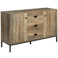 thumbnail image 1 of HOMCOM Buffet Industriel, Armoire de Rangement, Placard d'Accent Brun, 1 of 10