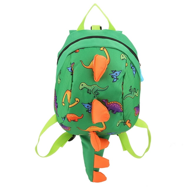 Mochila de dinosaurio para niños, mochila para niños pequeños, mochila de dibujos animados para niños en edad preescolar y niñas (verde)