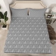 thumbnail image 2 of Feelyou Grey Bohemian Damask Twin Sheet Sets, Tribal Gothic Cat Bedding, 3-Piece, 2 of 7