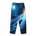 thumbnail image 7 of Fotbe A Wolf Barks Out A Window Women's Pajama Pants,Sleepwear Pants,Pj Bottoms Drawstring And Pockets-Medium, 7 of 7