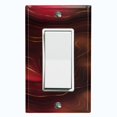 thumbnail image 1 of Metal Light Switch Plate Cover Image of Marble Red Brown Swirl Galaxy MAR082, 1 of 13