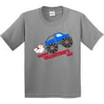 thumbnail image 3 of Inktastic Happy Valentine's Day-monster Truck Youth T-Shirt, 3 of 5