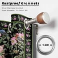 thumbnail image 2 of Outdoor Curtains for Patio Waterproof, Black Spring Floral Outdoor Privacy Panels Grommet, Elegant Pastoral Flowers Birds Watercolor Blackout Outside Curtains for Porch/Cabana 54"x108", 1 Panel, 2 of 8